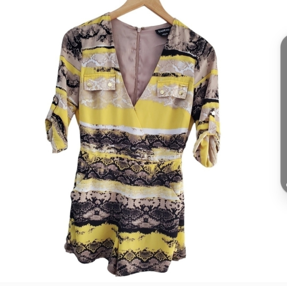 Nwot Bebe Romper Snake Print Size XS